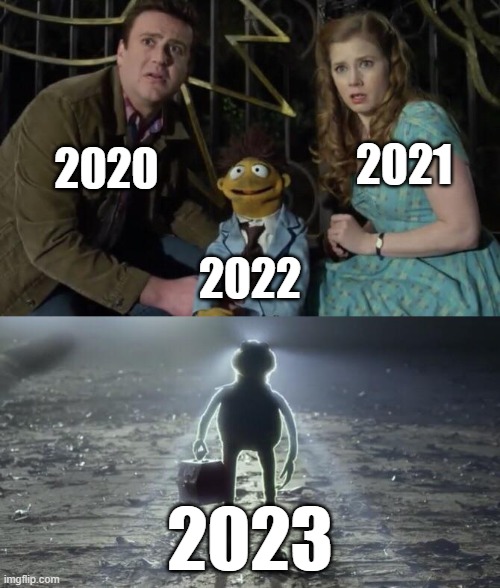 this better be our year, i'm done with the world taking its toll | 2020; 2021; 2022; 2023 | image tagged in holy kermit,2023,happy new year,memes,kermit,2022 | made w/ Imgflip meme maker