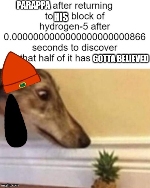 Shitpost | PARAPPA; HIS | made w/ Imgflip meme maker