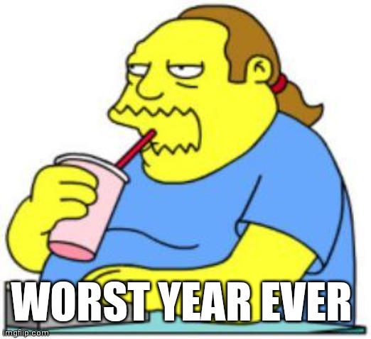 comic book guy worst ever | WORST YEAR EVER | image tagged in comic book guy worst ever | made w/ Imgflip meme maker