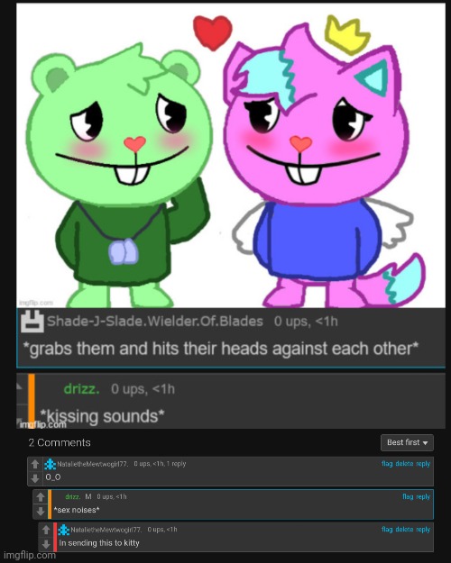 Dear kitty,tell him to sotp | made w/ Imgflip meme maker