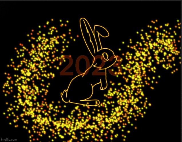 ~2023 (Rabbit’s year) tomorrow! | image tagged in digital art | made w/ Imgflip meme maker