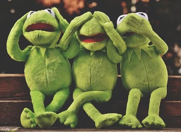 What have the three kermits just seen? Write something cursed in the comments | image tagged in 3 kermits | made w/ Imgflip meme maker
