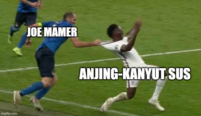 how much meme should you do? | JOE MAMER; ANJING-KANYUT SUS | image tagged in italy vs england meme template,memes | made w/ Imgflip meme maker