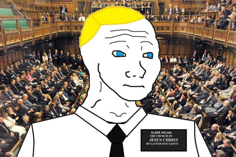 High Quality President.British.Mormon announcement template Blank Meme Template