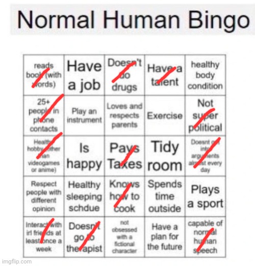 im a pyrosome | image tagged in normal human bingo | made w/ Imgflip meme maker