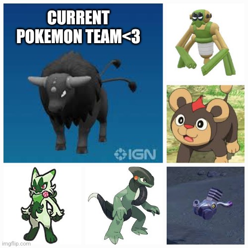 CURRENT POKEMON TEAM<3 | made w/ Imgflip meme maker