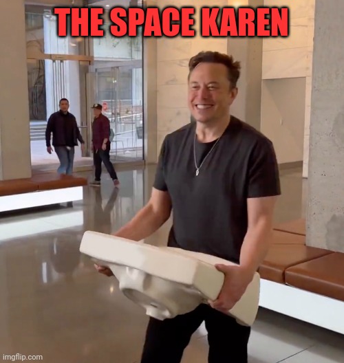 Elon Musk Let That Sink In | THE SPACE KAREN | image tagged in elon musk let that sink in | made w/ Imgflip meme maker