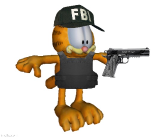 FBI Garfield | image tagged in fbi garfield | made w/ Imgflip meme maker