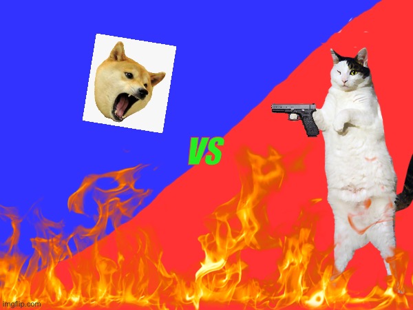 The Battle For The Internet (We All Know Who Will Win) | VS | image tagged in x vs x,doge,cats | made w/ Imgflip meme maker