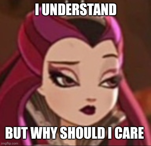 Idc | I UNDERSTAND; BUT WHY SHOULD I CARE | image tagged in idc | made w/ Imgflip meme maker