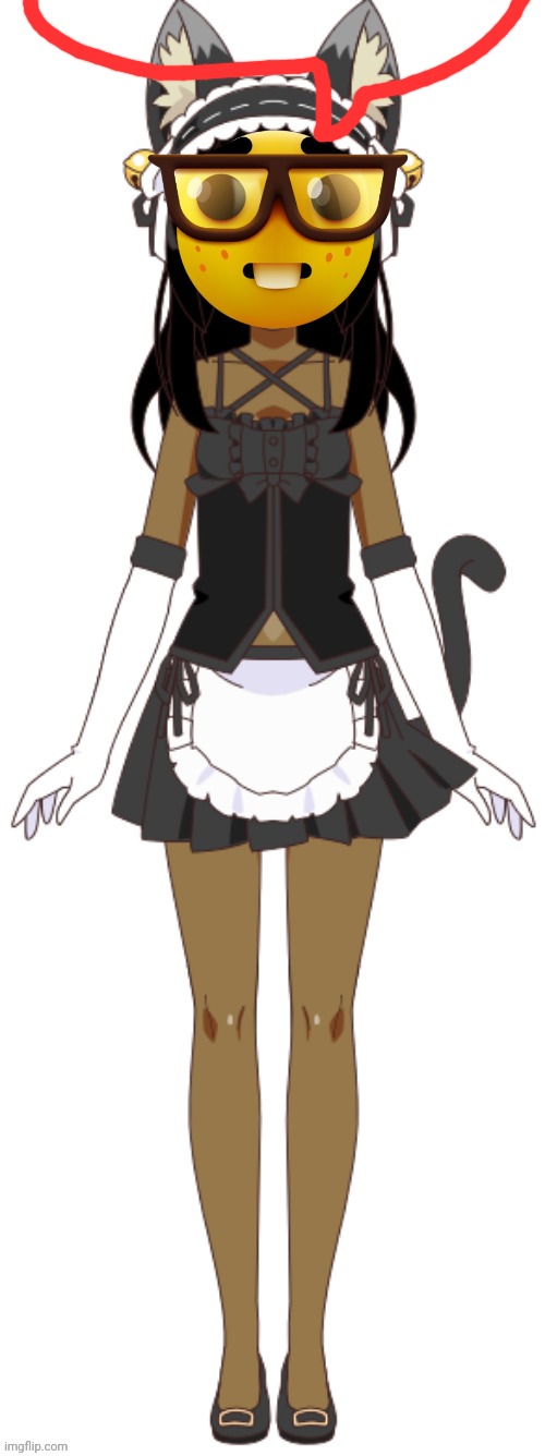 cat maid nerd | image tagged in cat maid nerd | made w/ Imgflip meme maker