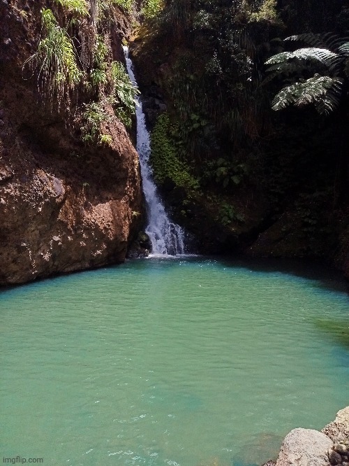 Waterfall in New Zealand | image tagged in photo,photography | made w/ Imgflip meme maker