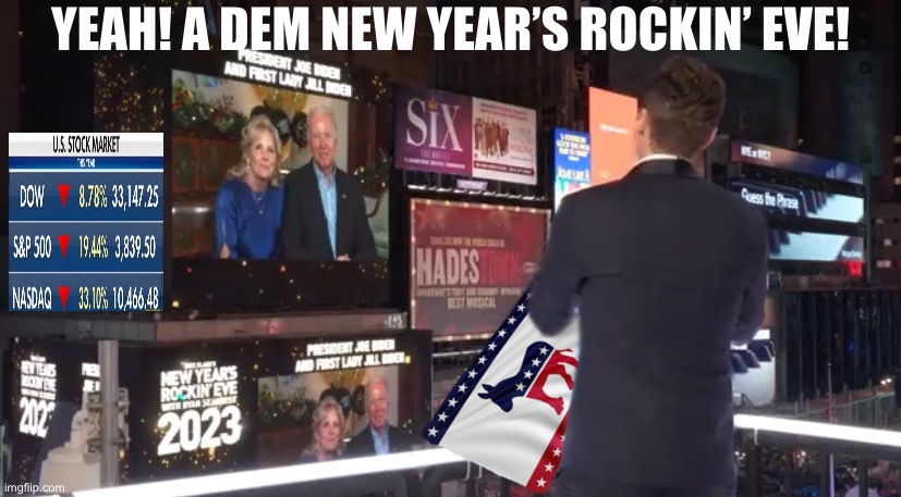 Joe Biden: “I have never been more optimistic about America in my whole career!” | YEAH! A DEM NEW YEAR’S ROCKIN’ EVE! | image tagged in joe biden,biden,creepy joe biden,democrat party,communists,globalism | made w/ Imgflip meme maker