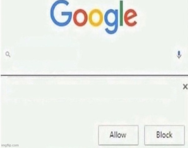 High Quality Allow or Block? Google Blank Meme Template