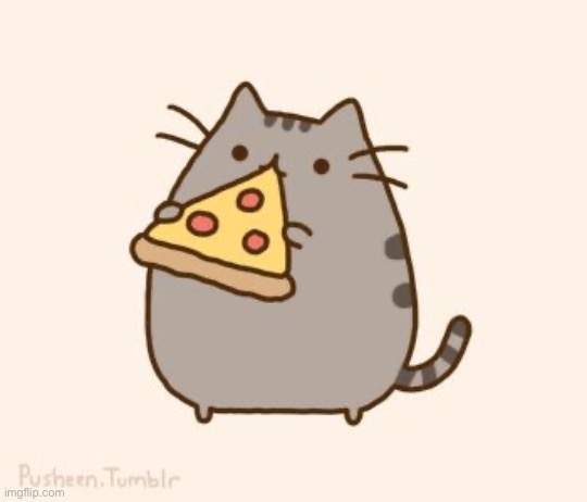 Pusheen eating Pizza | image tagged in pusheen eating pizza | made w/ Imgflip meme maker