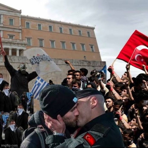 Let the politicians talk shit. Turgay and Gayreek will continue making love | made w/ Imgflip meme maker