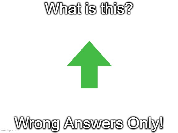 Wrong answers only | What is this? Wrong Answers Only! | image tagged in blank white template,wrong answers only | made w/ Imgflip meme maker