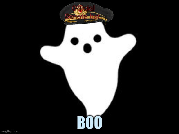 Ghost | Official Senate hat. BOO | image tagged in ghost | made w/ Imgflip meme maker