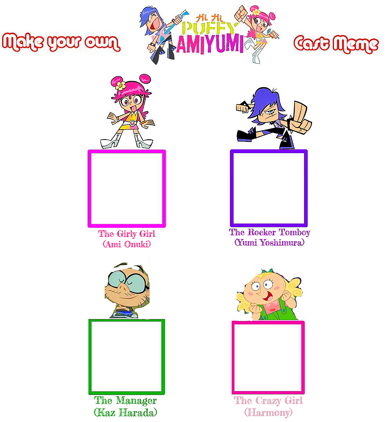 High Quality Hi Hi Puffy Ami Yumi Recast Blank Meme Template