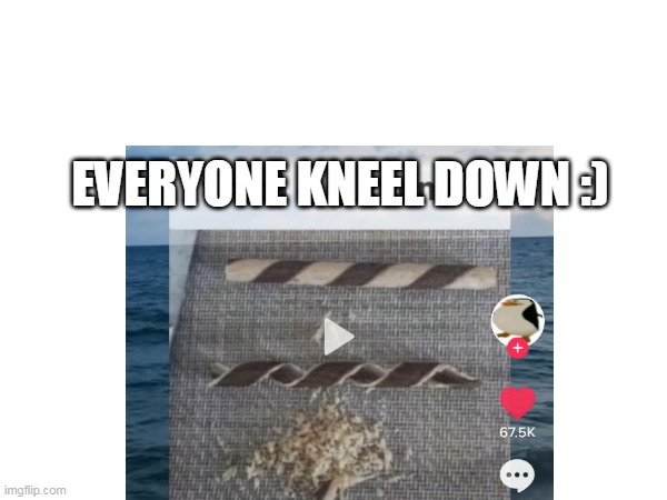 omg | EVERYONE KNEEL DOWN :) | image tagged in meme man | made w/ Imgflip meme maker