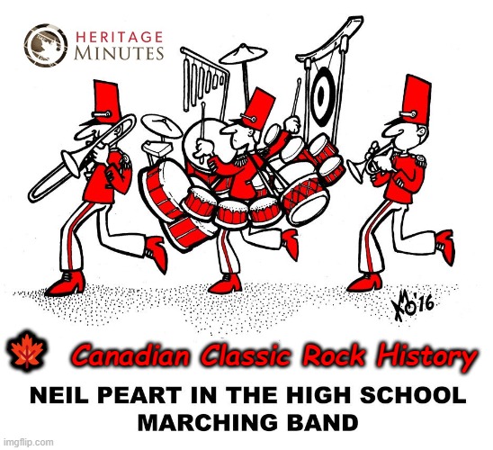 Neil Peart in Marching Band | Canadian Classic Rock History; 🍁 | image tagged in rush,neil peart,drums,classic rock,satire,humor | made w/ Imgflip meme maker