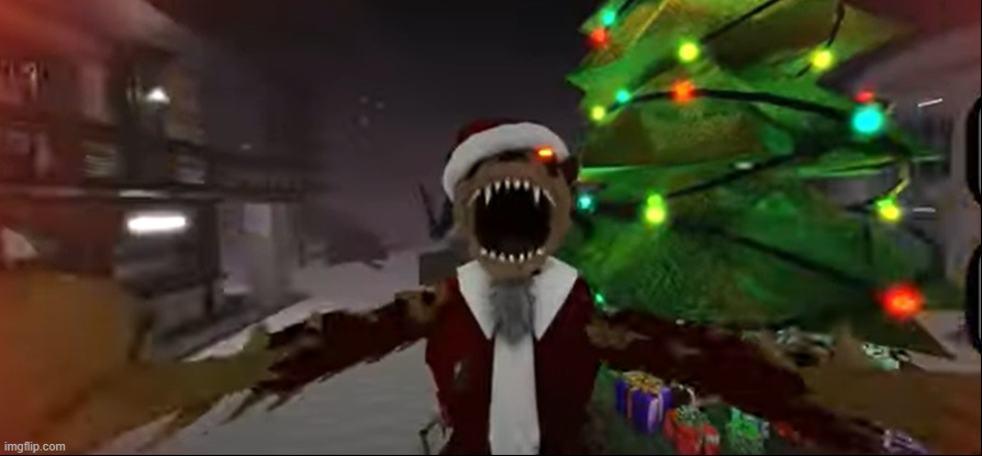 Krampus eat yum | image tagged in krampus,aprp,roblox,roblox piggy | made w/ Imgflip meme maker