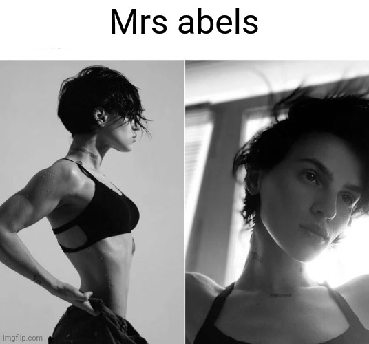 Shes epic | Mrs abels | image tagged in female giga chad | made w/ Imgflip meme maker