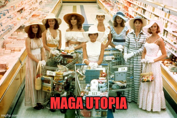 Stepford wives | MAGA UTOPIA | image tagged in stepford wives | made w/ Imgflip meme maker