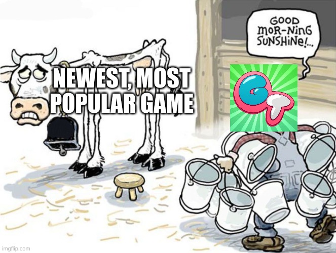milking the cow | NEWEST, MOST POPULAR GAME | image tagged in milking the cow,gametoons,cringe | made w/ Imgflip meme maker