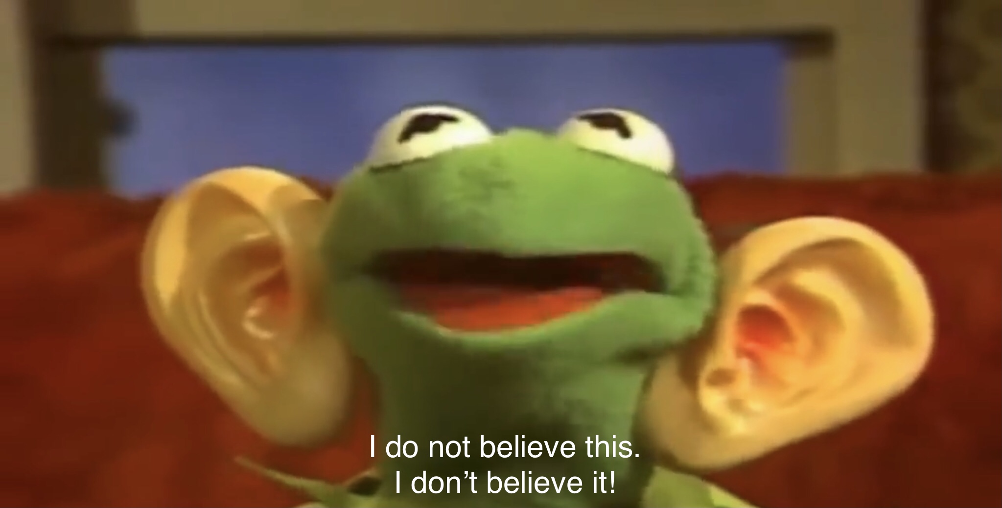 High Quality Kermit Doesn’t Believe This Blank Meme Template