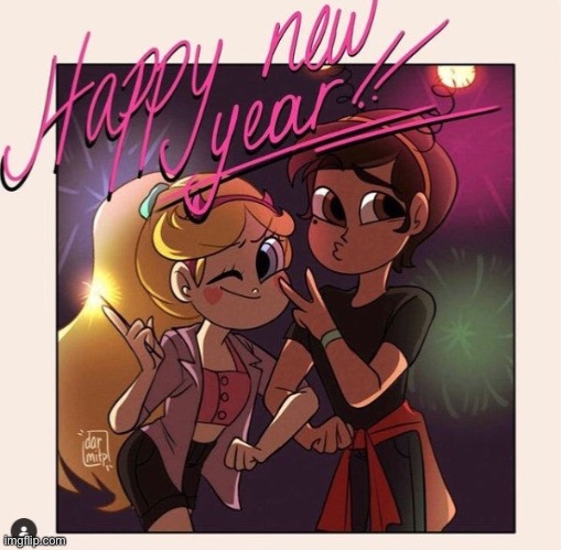 Also had to post this late | image tagged in new year,new years,svtfoe,star vs the forces of evil,starco,memes | made w/ Imgflip meme maker