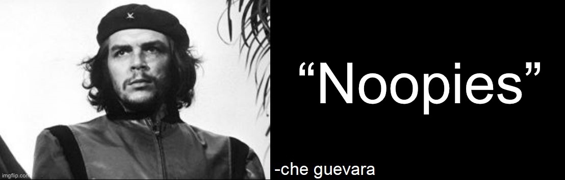 che guevara quote meme | “Noopies” | image tagged in che guevara quote meme | made w/ Imgflip meme maker