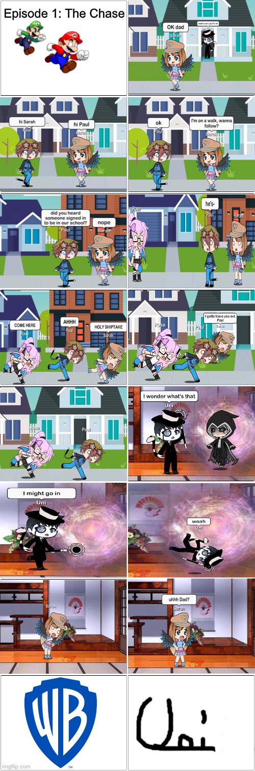 -B.e.s.t-F.r.i.e.n.d.s-“Gacha Version of Friends” | Episode 1: The Chase | image tagged in blank comic panel 2x8 | made w/ Imgflip meme maker