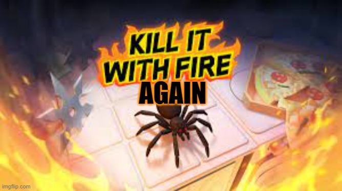 Kill it with fire | AGAIN | image tagged in kill it with fire | made w/ Imgflip meme maker