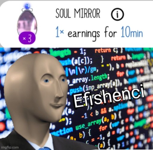 1x earnings sounds . . . Good | image tagged in efficiency meme man,why are you reading this | made w/ Imgflip meme maker