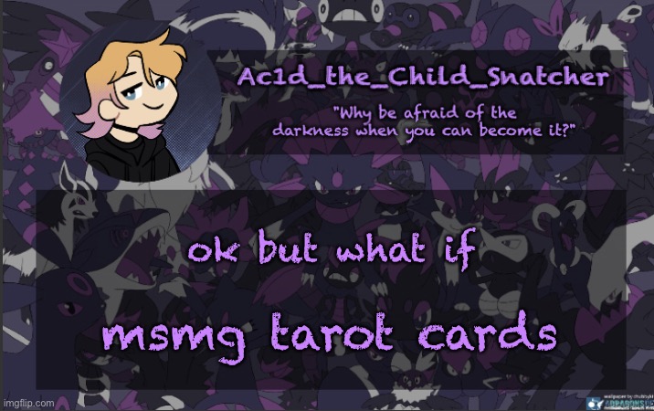. | ok but what if; msmg tarot cards | made w/ Imgflip meme maker