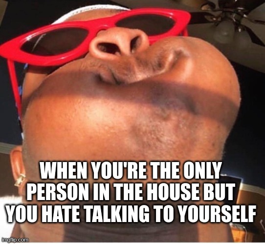 Not even 1 Word | WHEN YOU'RE THE ONLY PERSON IN THE HOUSE BUT YOU HATE TALKING TO YOURSELF | image tagged in hold breathe | made w/ Imgflip meme maker