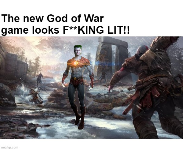 New God of War Game Looks Lit | The new God of War game looks F**KING LIT!! | image tagged in god of war,kratos,captain planet | made w/ Imgflip meme maker