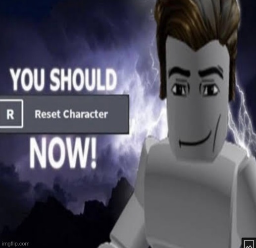 Reset character (to update ur avatar) | image tagged in reset character to update ur avatar | made w/ Imgflip meme maker