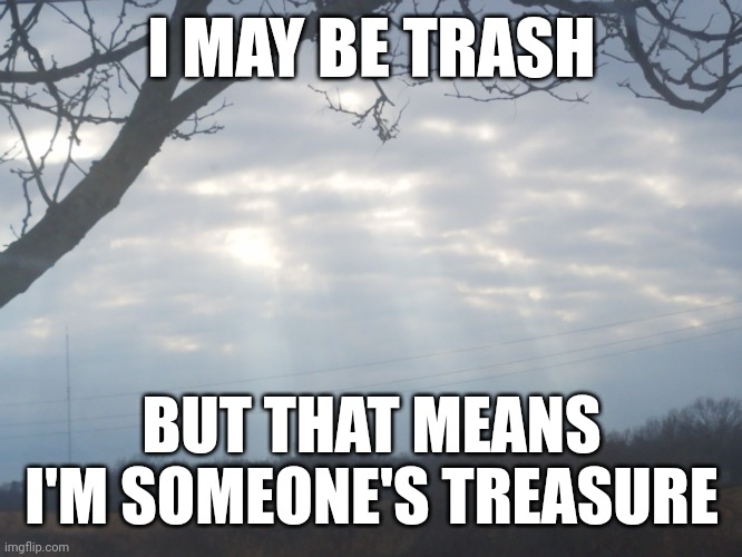 I MAY BE TRASH; BUT THAT MEANS I'M SOMEONE'S TREASURE | made w/ Imgflip meme maker