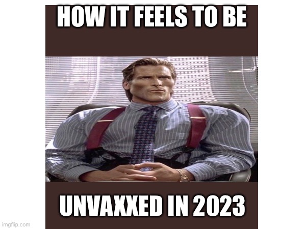 Unvaxxed | HOW IT FEELS TO BE; UNVAXXED IN 2023 | image tagged in covid vaccine | made w/ Imgflip meme maker