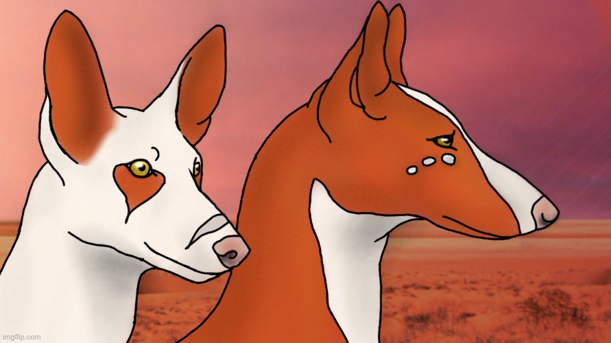 Desert Hounds | image tagged in drawing,art | made w/ Imgflip meme maker