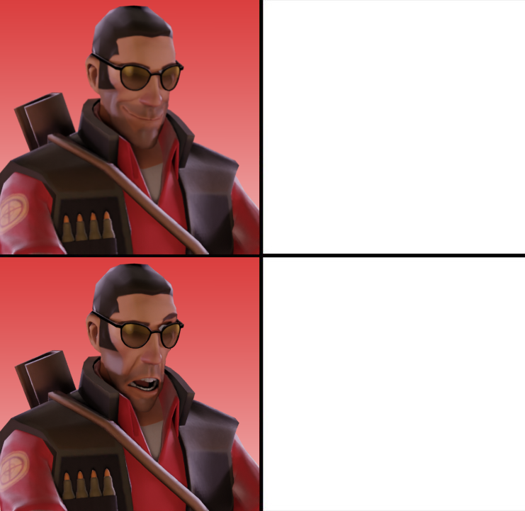 High Quality Sniper's Reaction Blank Meme Template