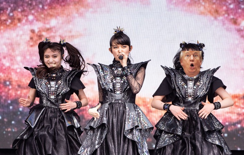 DonMetal...Another rejected Trump NFT | image tagged in babymetal,donald trump | made w/ Imgflip meme maker