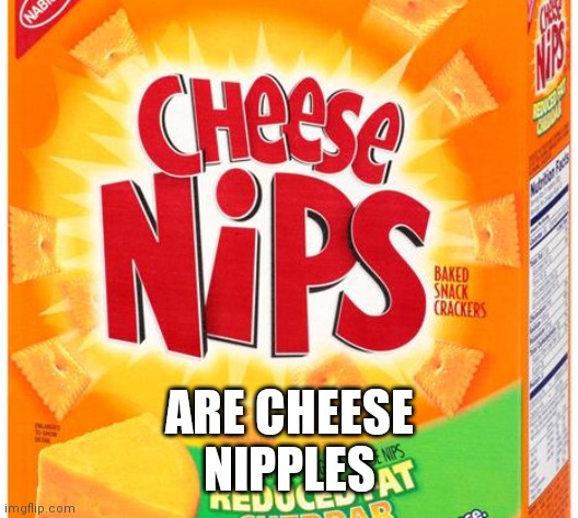 Multiple Cheez-its are cheezits | ARE CHEESE NIPPLES | image tagged in cheesy | made w/ Imgflip meme maker