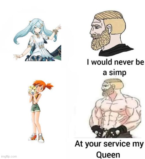 I just love to piss you guys off | image tagged in i would never be simp,believe me i'd rather choose her over genshin impact | made w/ Imgflip meme maker