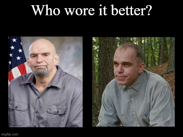 Fetter Blade | Who wore it better? | image tagged in slingblade | made w/ Imgflip meme maker