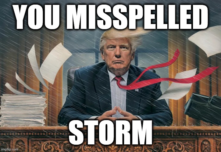 YOU MISSPELLED STORM | made w/ Imgflip meme maker
