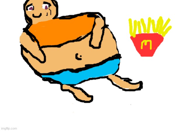 Fat guy I drew because I got bored. He can be some kind of OC | made w/ Imgflip meme maker