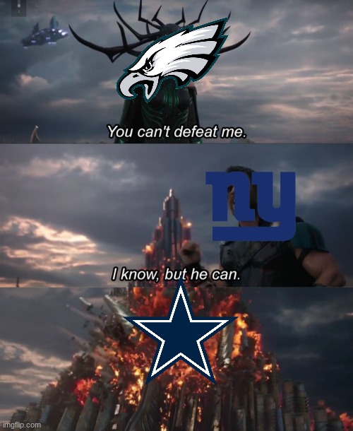 You cant defeat me | image tagged in you can't defeat me,dallas cowboys | made w/ Imgflip meme maker